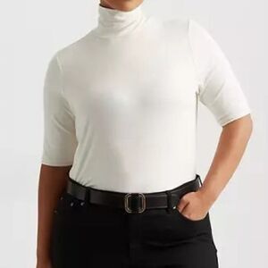 NWT Lauren Ralph Lauren Plus Size Mascarpone Cream Sweater 2X